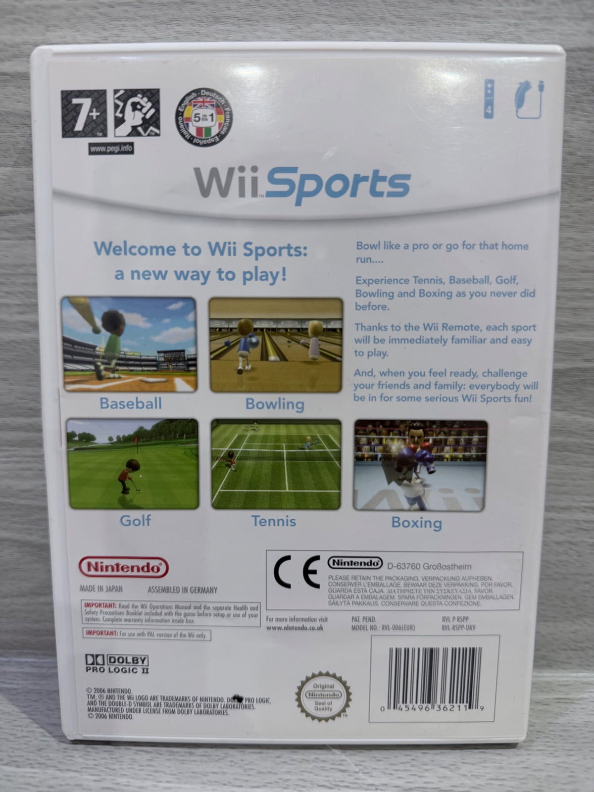 Wii Sports (Normal DVD Case) No Manual PAL UK Tested Working