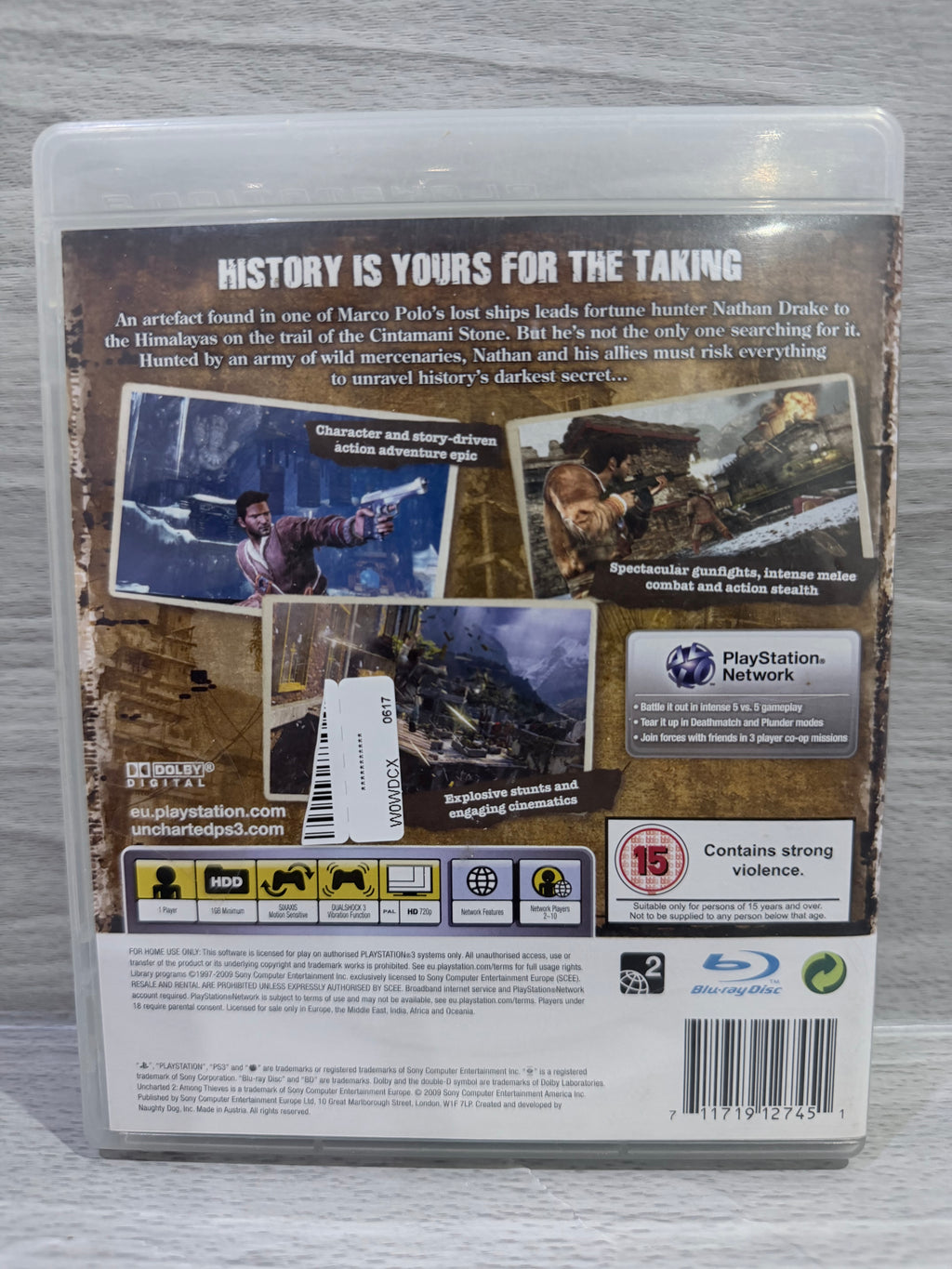 Uncharted 2: Among Thieves Sony PlayStation 3 Complete With Manual PAL UK Tested