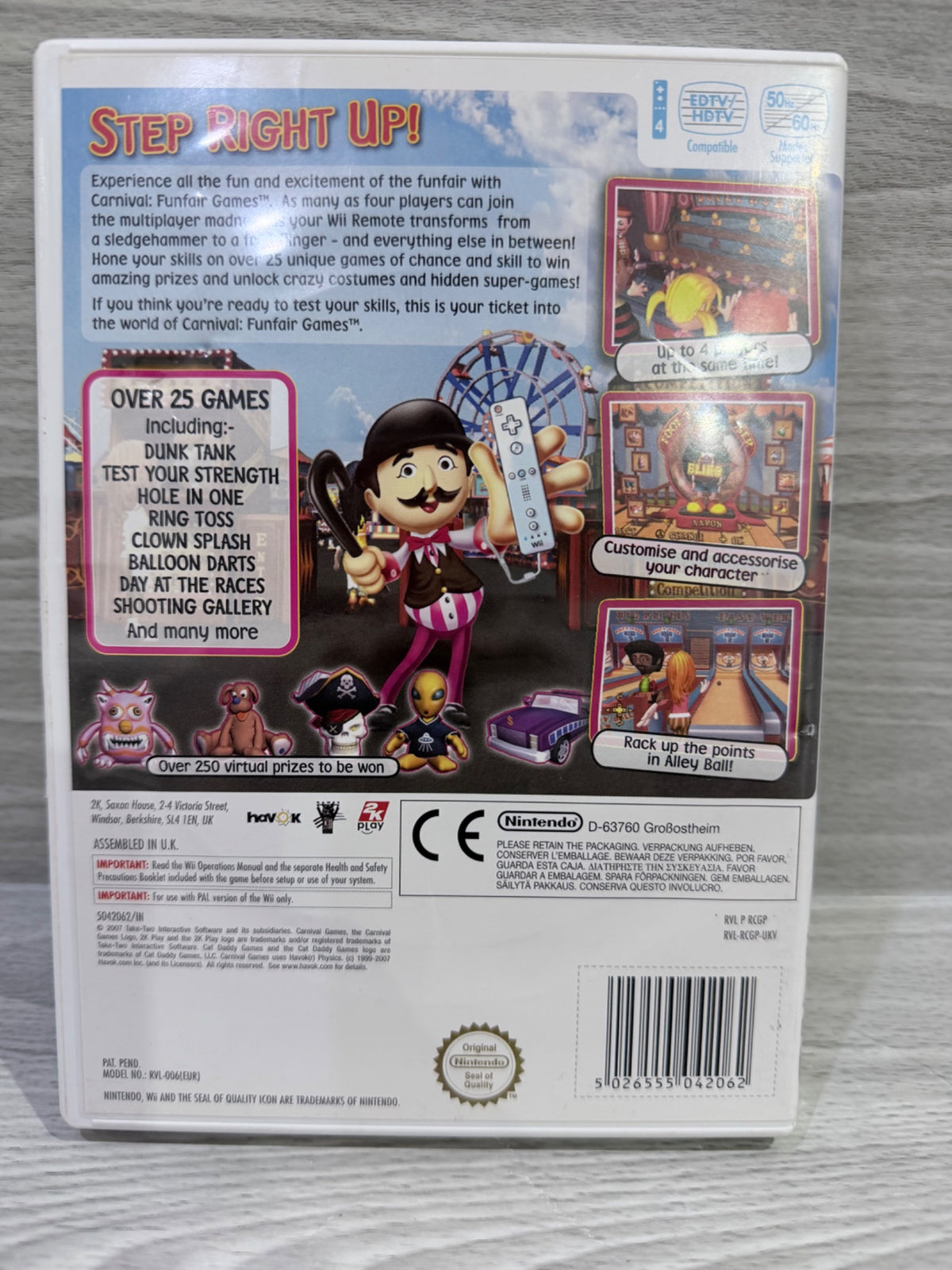 Carnival - Funfair Games Nintendo Wii Complete With Manual PAL UK Tested Working