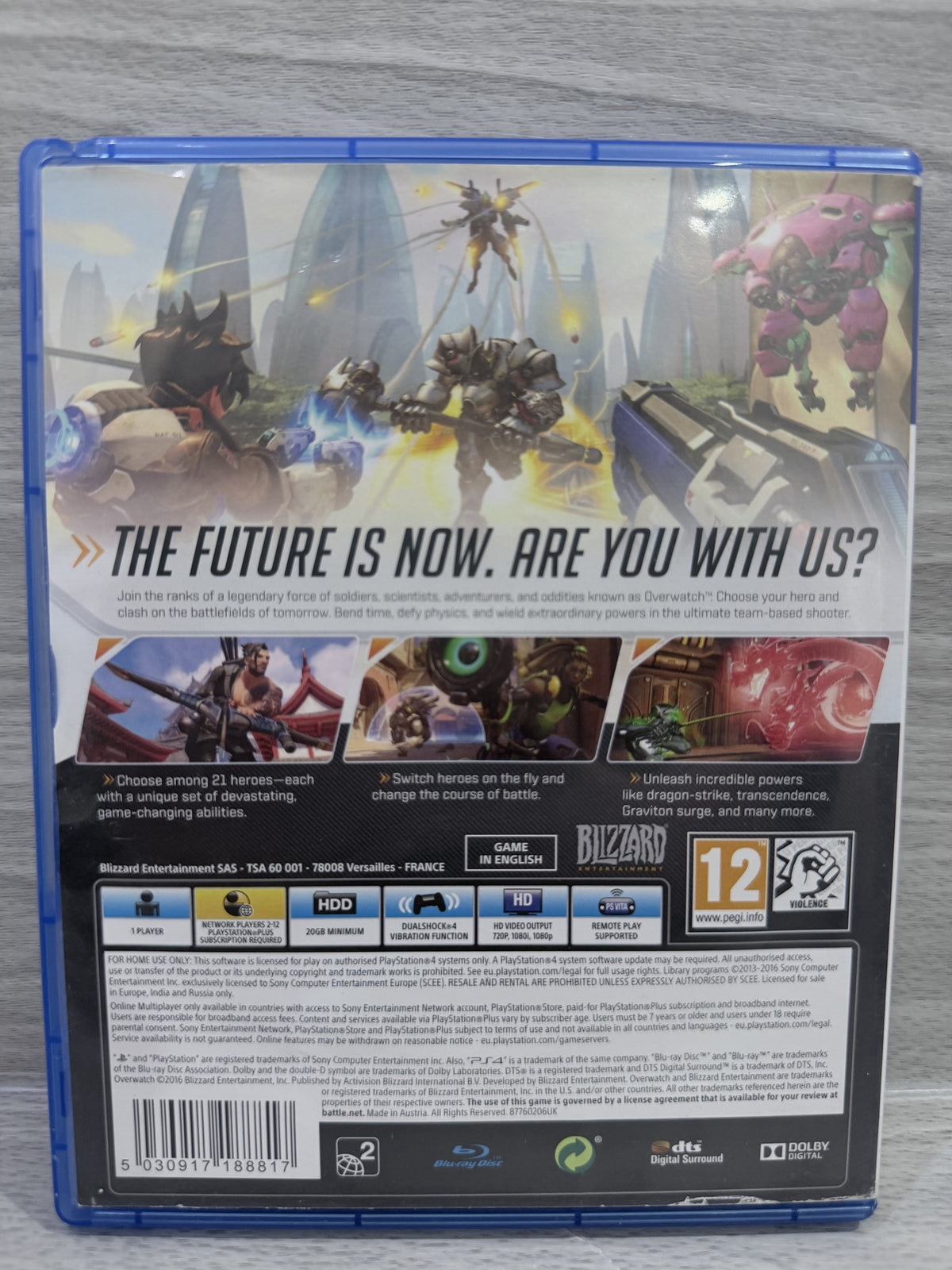 Overwatch Sony PlayStation 4 Boxed PAL UK Tested Working