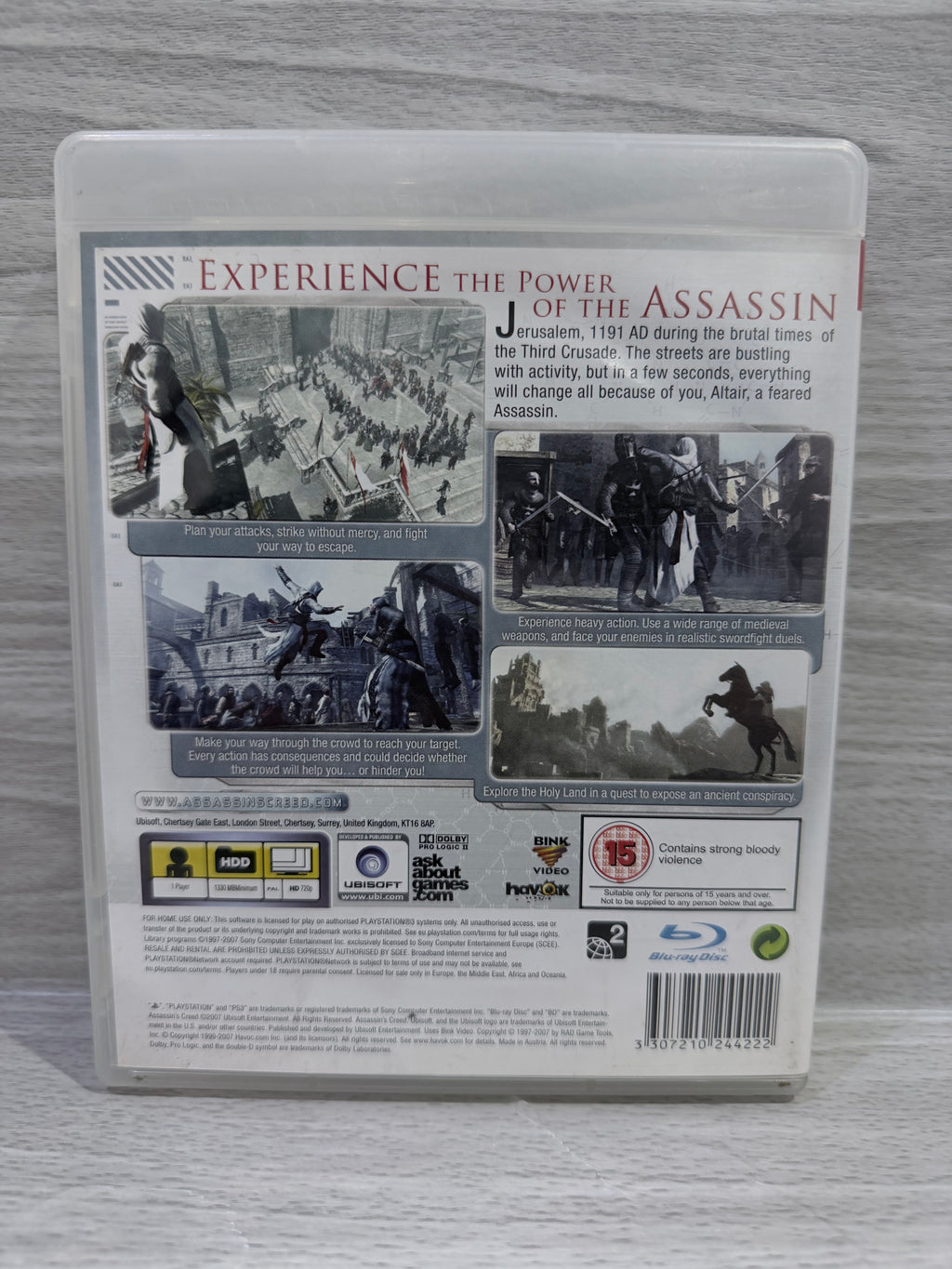 Assassin's Creed Sony PlayStation 3 No Manual PAL UK Tested Working