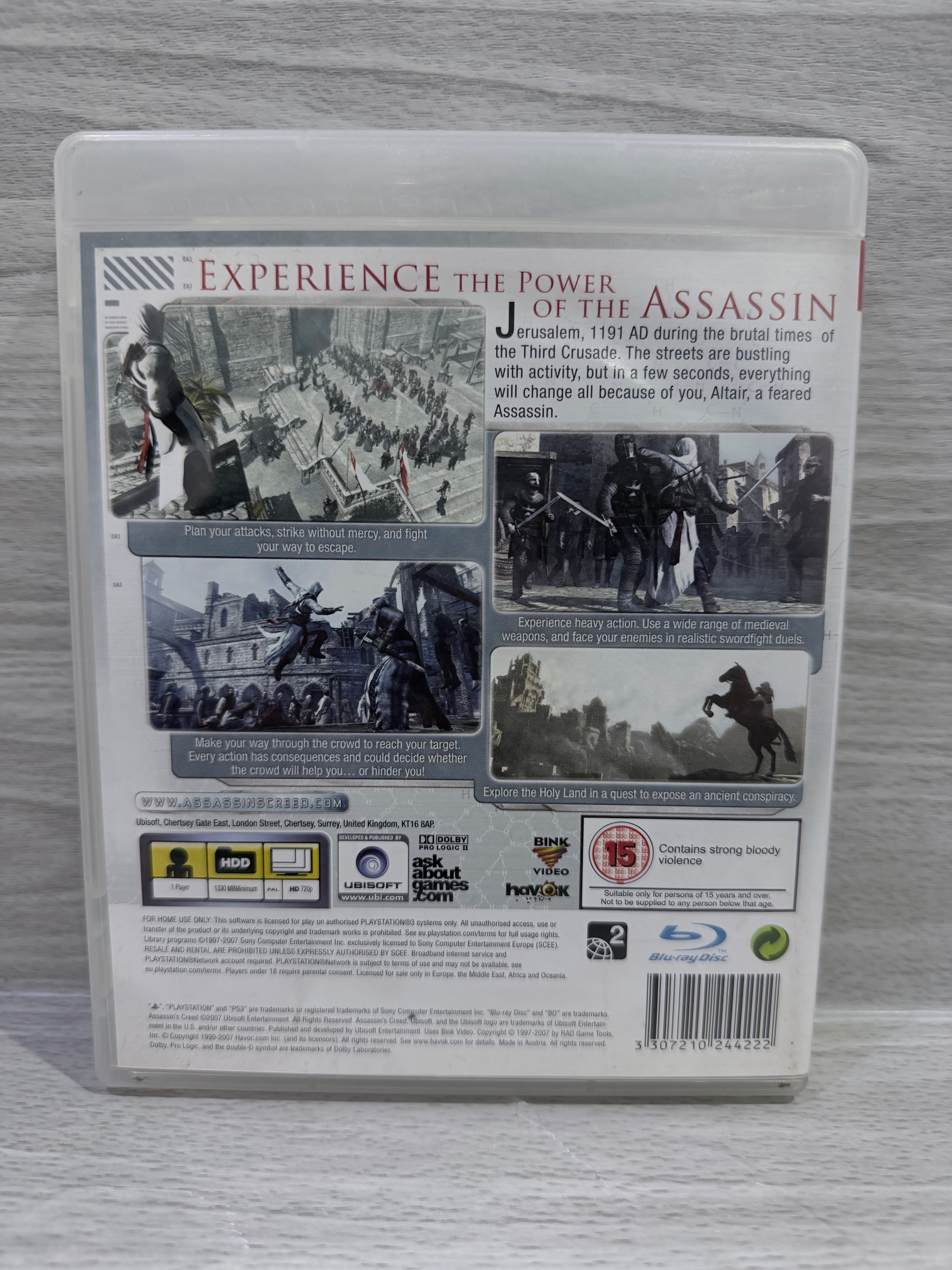 Assassin's Creed Sony PlayStation 3 No Manual PAL UK Tested Working