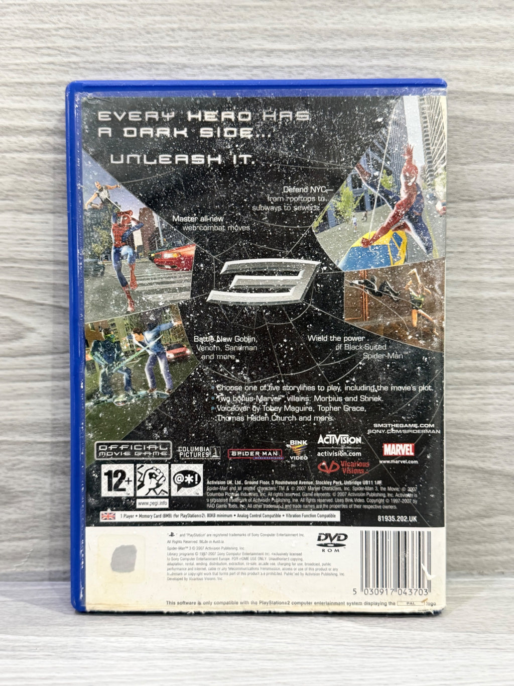 Spider-Man 3 Sony PlayStation 2 No Manual PAL UK Tested Working