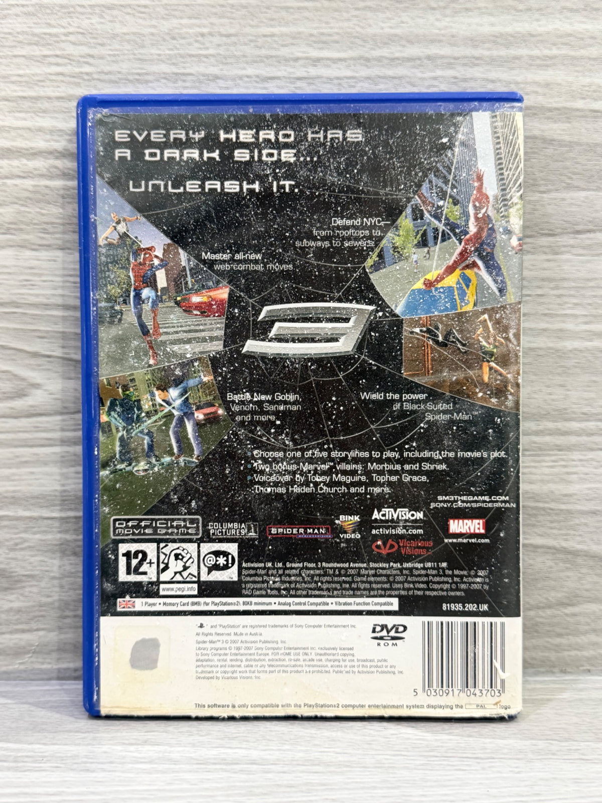 Spider-Man 3 Sony PlayStation 2 No Manual PAL UK Tested Working