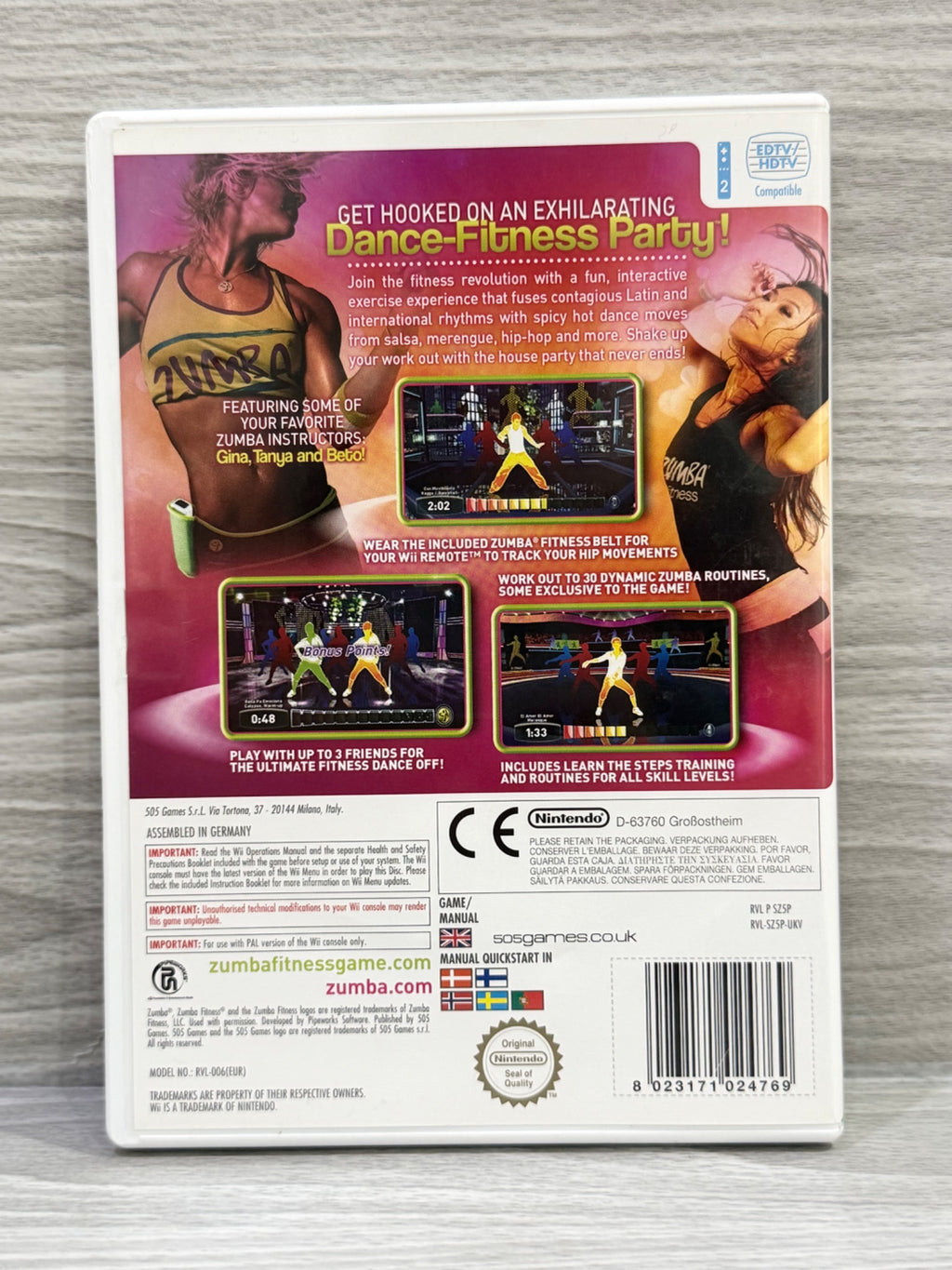 Zumba Fitness W/Out Belt Nintendo Wii Complete With Manual PAL UK Tested Working