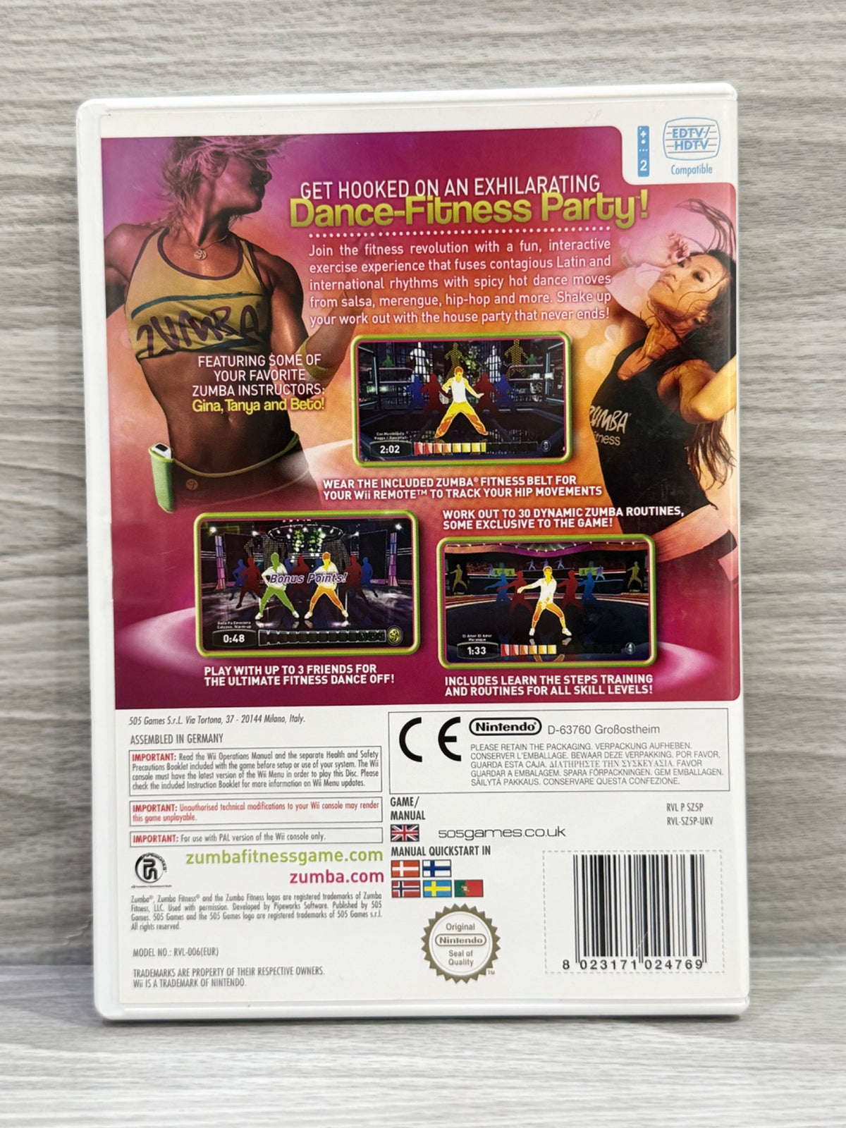 Zumba Fitness W/Out Belt Nintendo Wii Complete With Manual PAL UK Tested Working