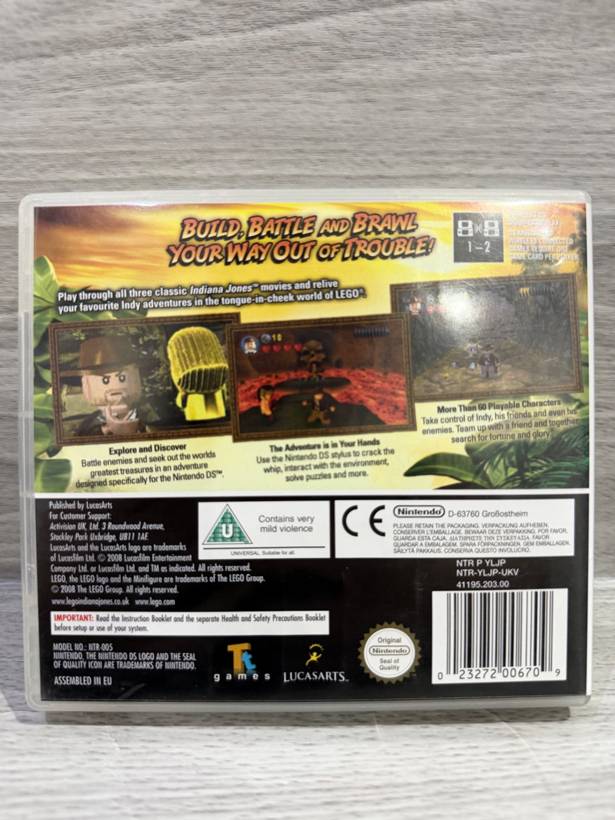 Lego Indiana Jones Nintendo DS Complete With Manual PAL UK Tested Working