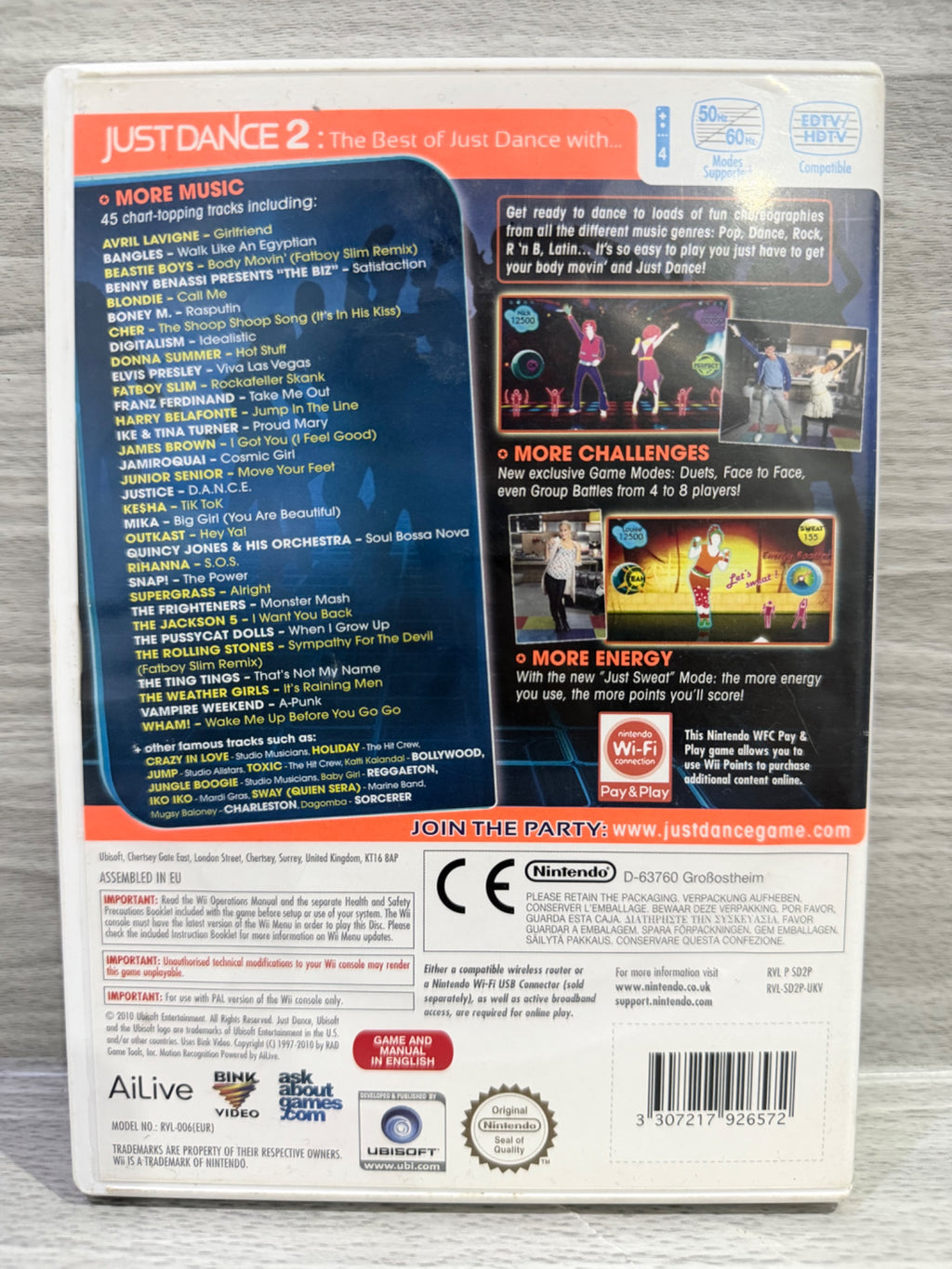 Just Dance 2 Nintendo Wii No Manual PAL UK Tested Working