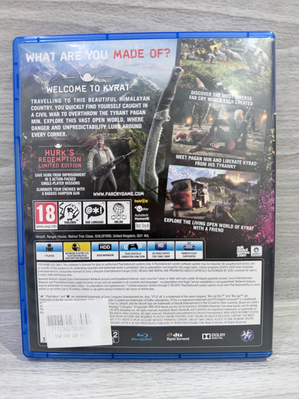 Far Cry 4 Sony PlayStation 4 Boxed PAL UK Tested Working