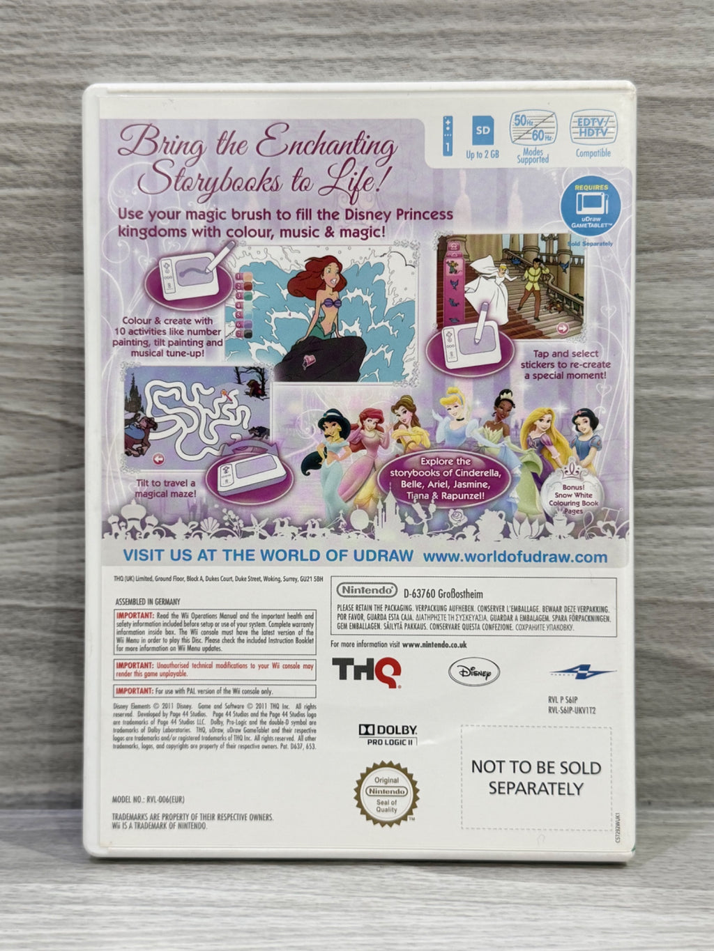 Disney Princess Enchanting Storybooks Nintendo Wii No Manual PAL UK Tested