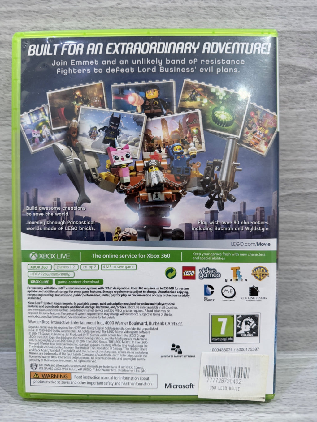 Lego Movie Videogame, The Microsoft Xbox 360 Complete With Manual PAL UK Tested
