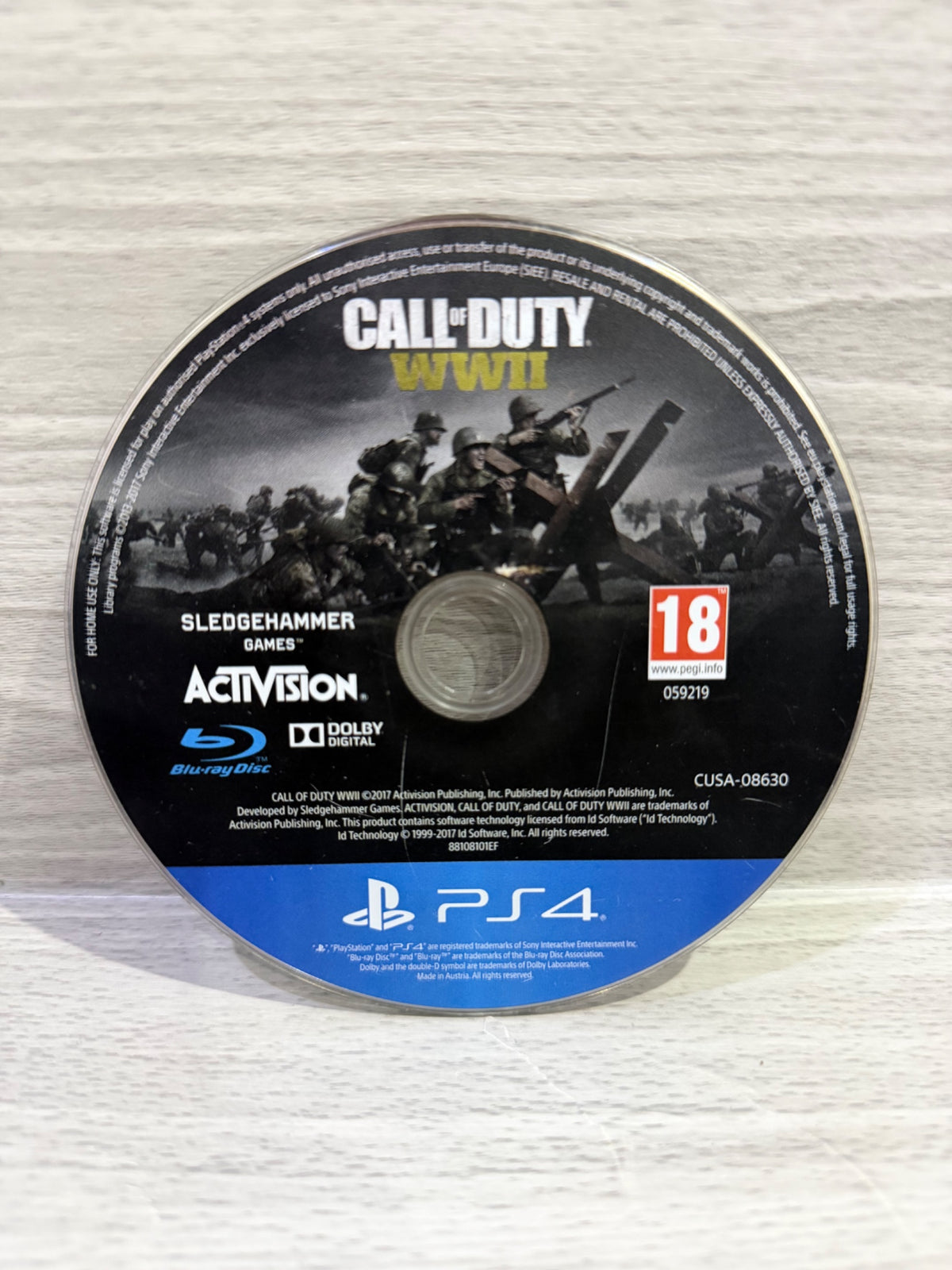 Call of Duty: WWII (No DLC) Sony PlayStation 4 Disc Only PAL UK Tested Working