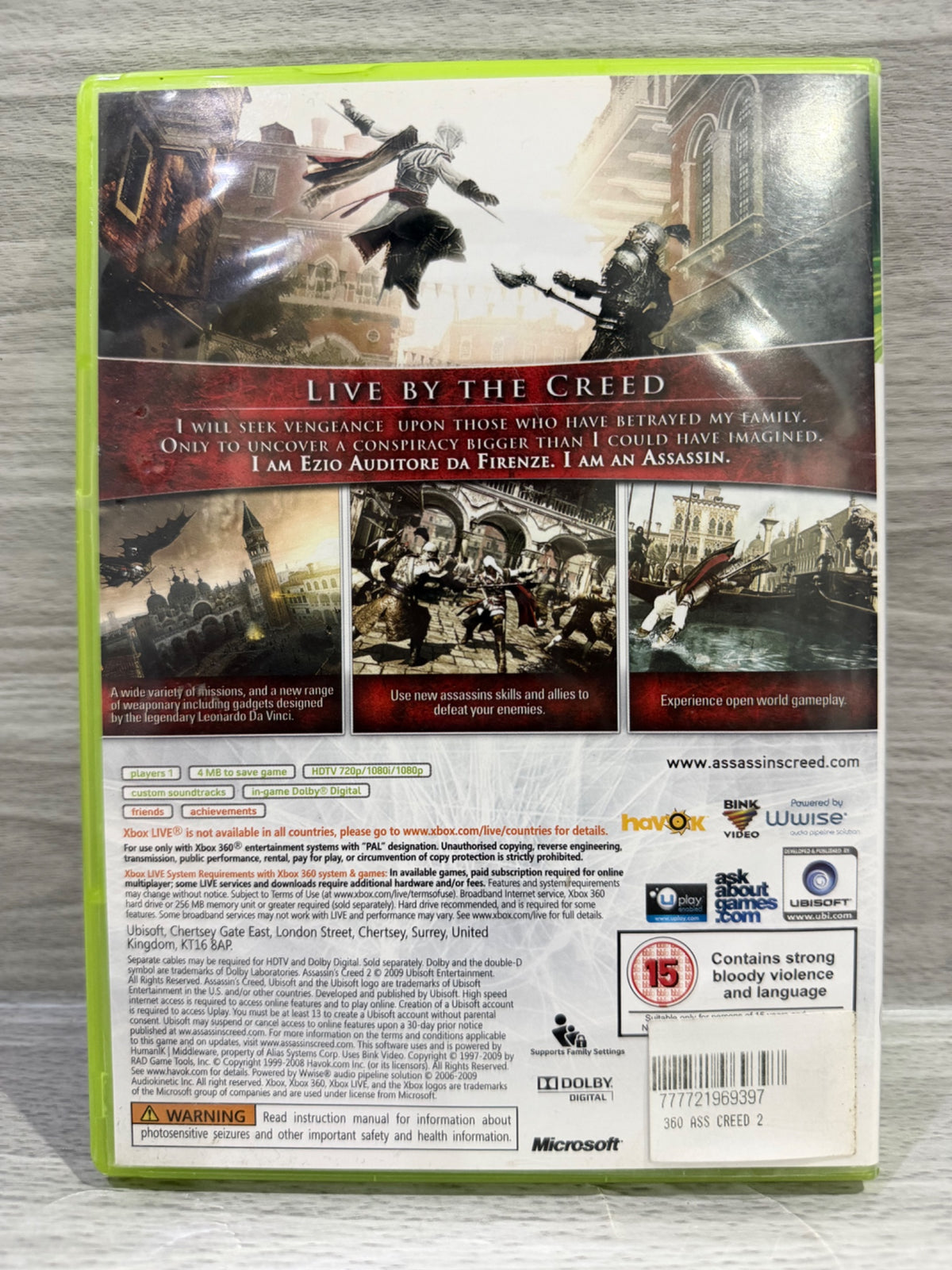 Assassin's Creed II/2 (15) Microsoft Xbox 360 Complete With Manual PAL UK Tested