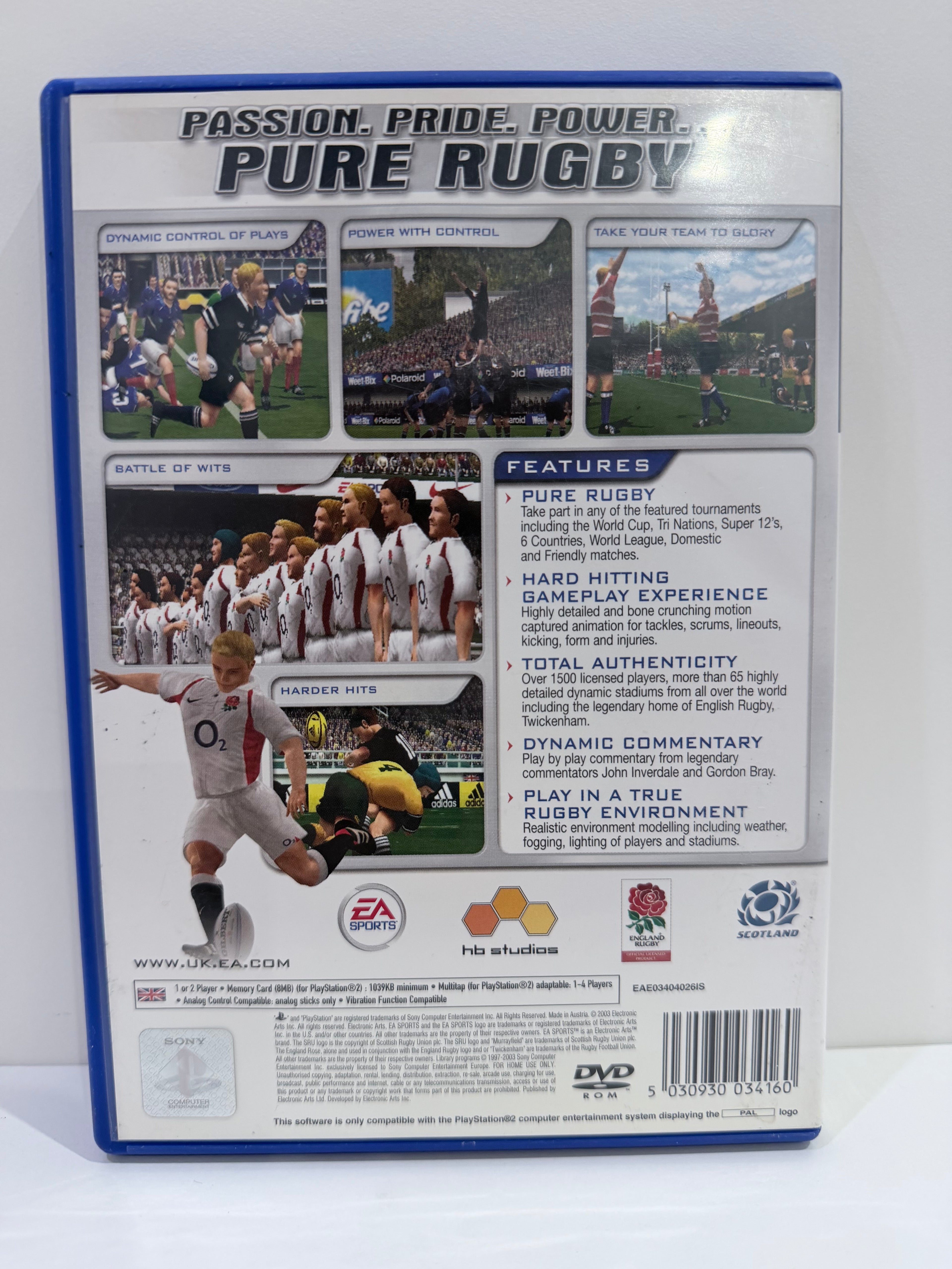 Rugby 2004 Sony PlayStation 2 Complete With Manual PAL UK Tested Working