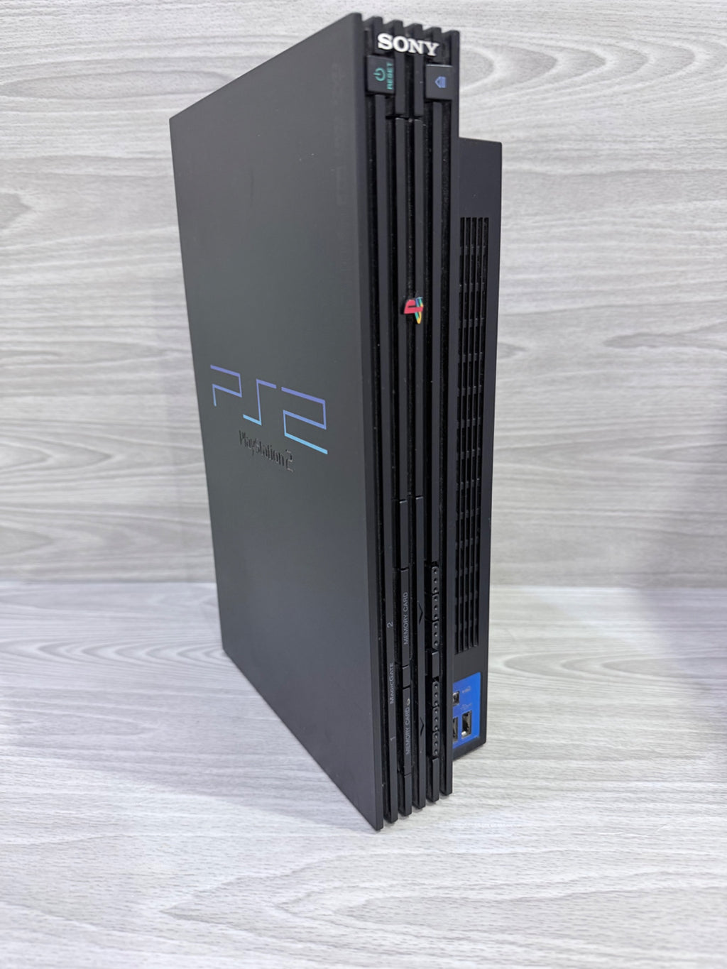 Sony PlayStation 2 Original Black Console Genuine Black Controller Tested