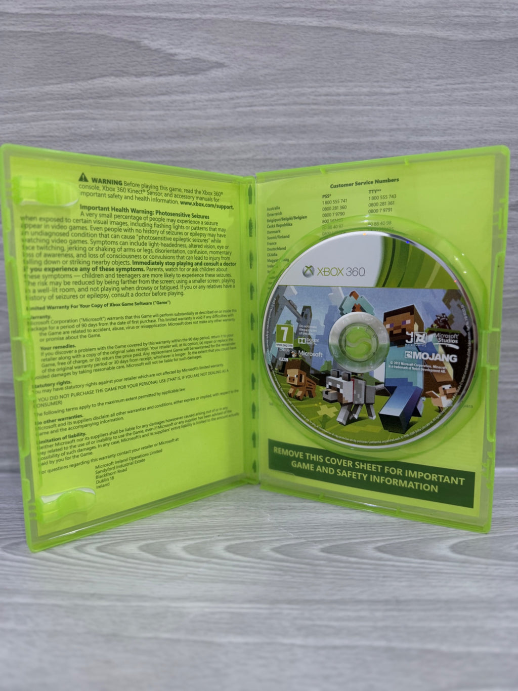 Minecraft Microsoft Xbox 360 No Manual PAL UK Tested Working