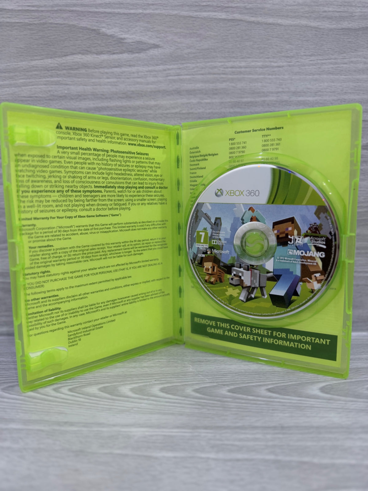 Minecraft Microsoft Xbox 360 No Manual PAL UK Tested Working
