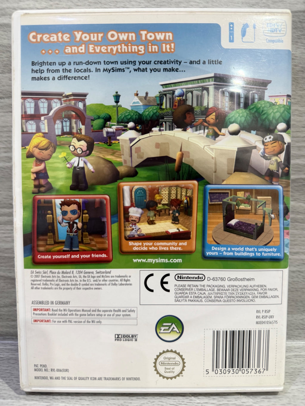 My Sims Nintendo Wii Complete With Manual PAL UK Tested Working