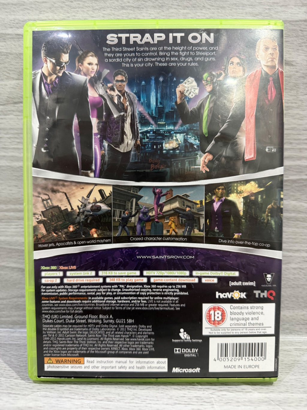 Saints Row The Third (18) Microsoft Xbox 360 Complete With Manual PAL UK Tested