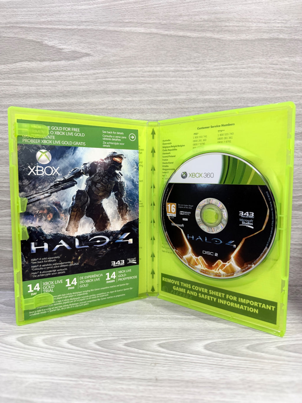 Halo 4 (2 Disc) Microsoft Xbox 360 No Manual PAL UK Tested Working