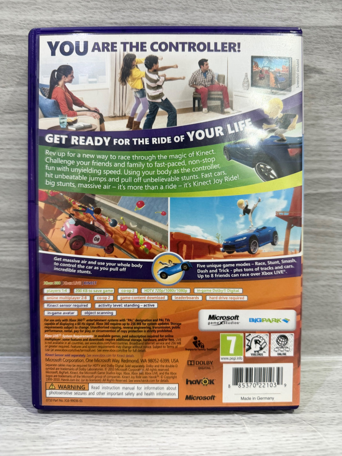 Kinect Joyride Microsoft Xbox 360 Complete With Manual PAL UK Tested Working