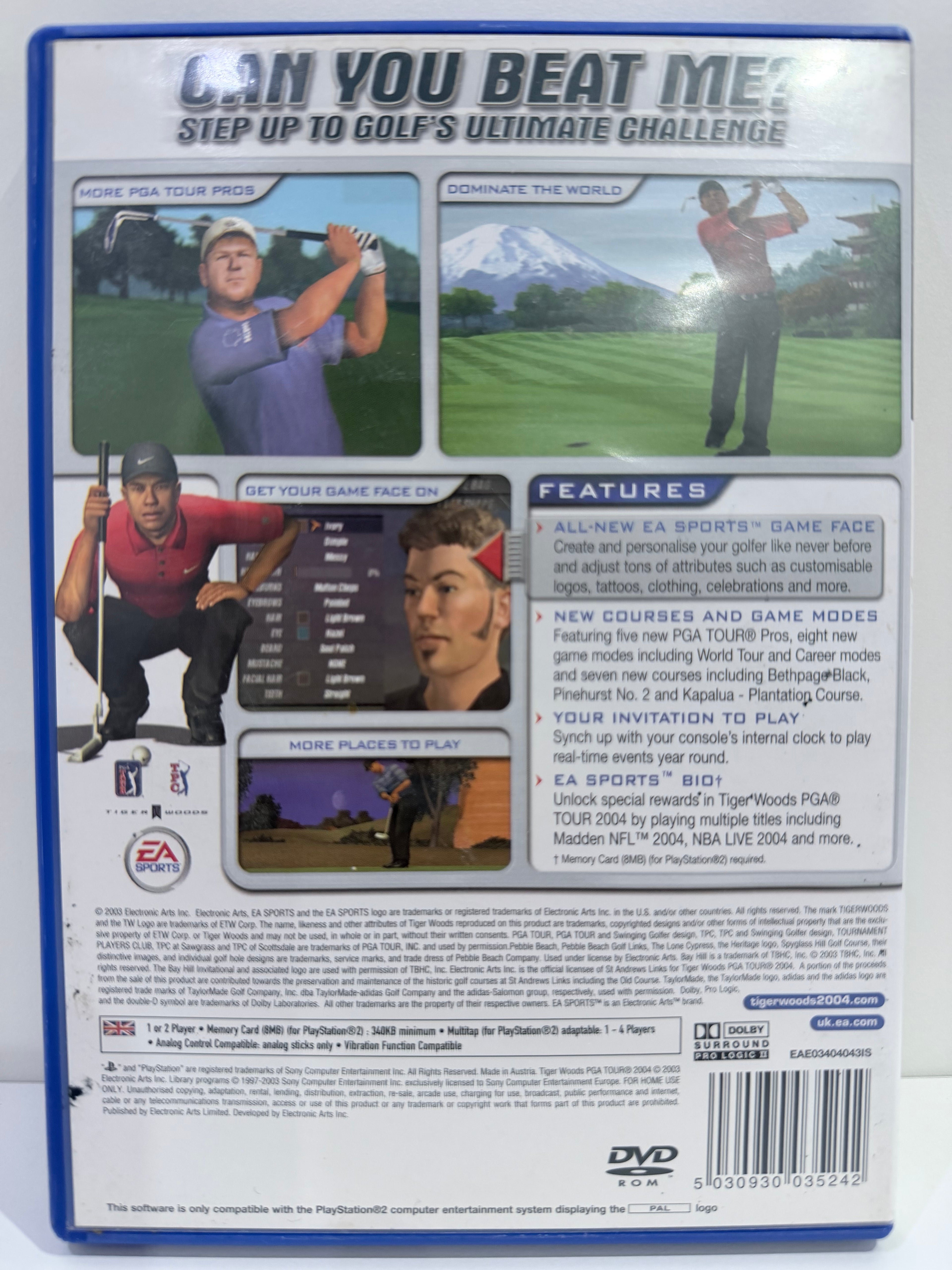 Tiger Woods PGA Tour 2004 Sony PlayStation 2 Complete With Manual PAL UK Tested