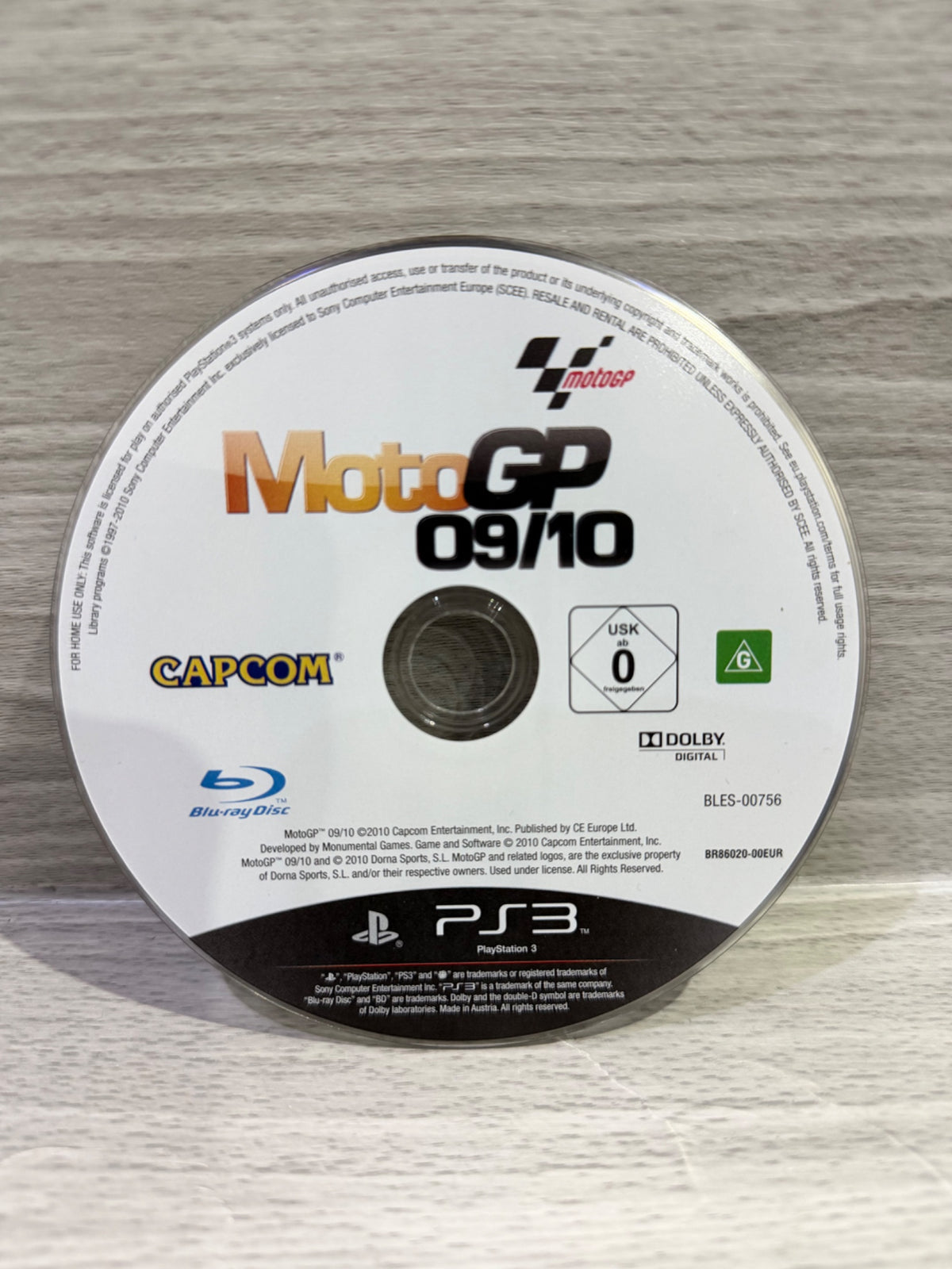 MotoGP 09/10 Sony PlayStation 3 Disc Only PAL UK Tested Working