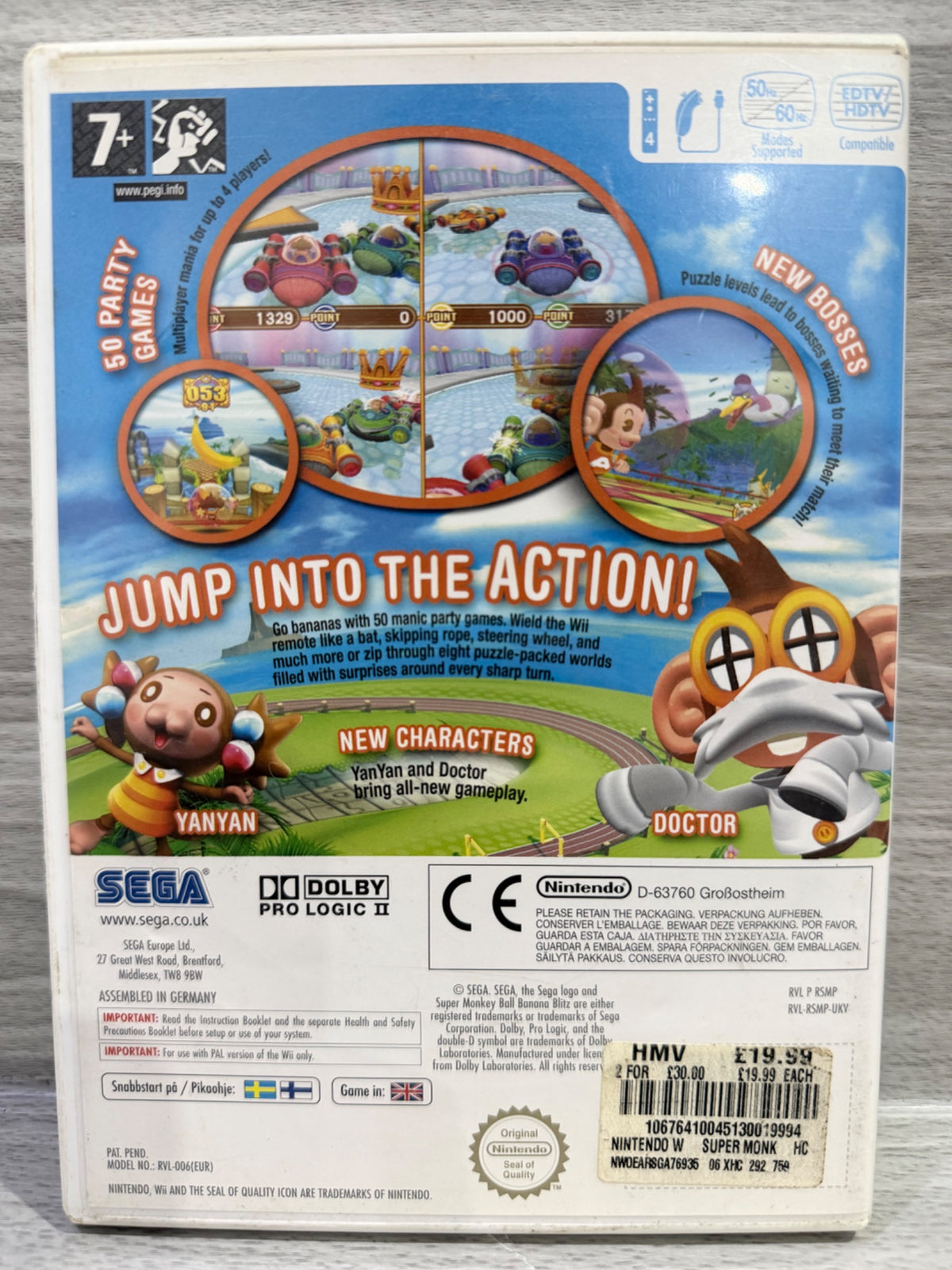 Super Monkey Ball: Banana Blitz Nintendo Wii Complete With Manual PAL UK Tested
