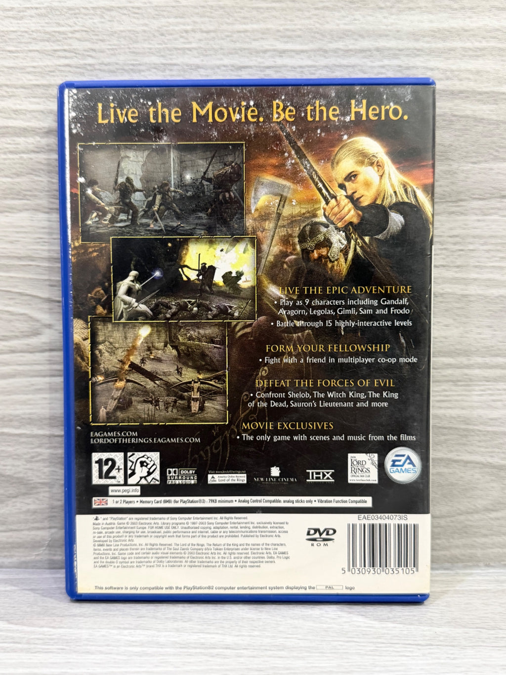Lord Of The Rings - Return Of The King PS2 Complete With Manual PAL UK Tested