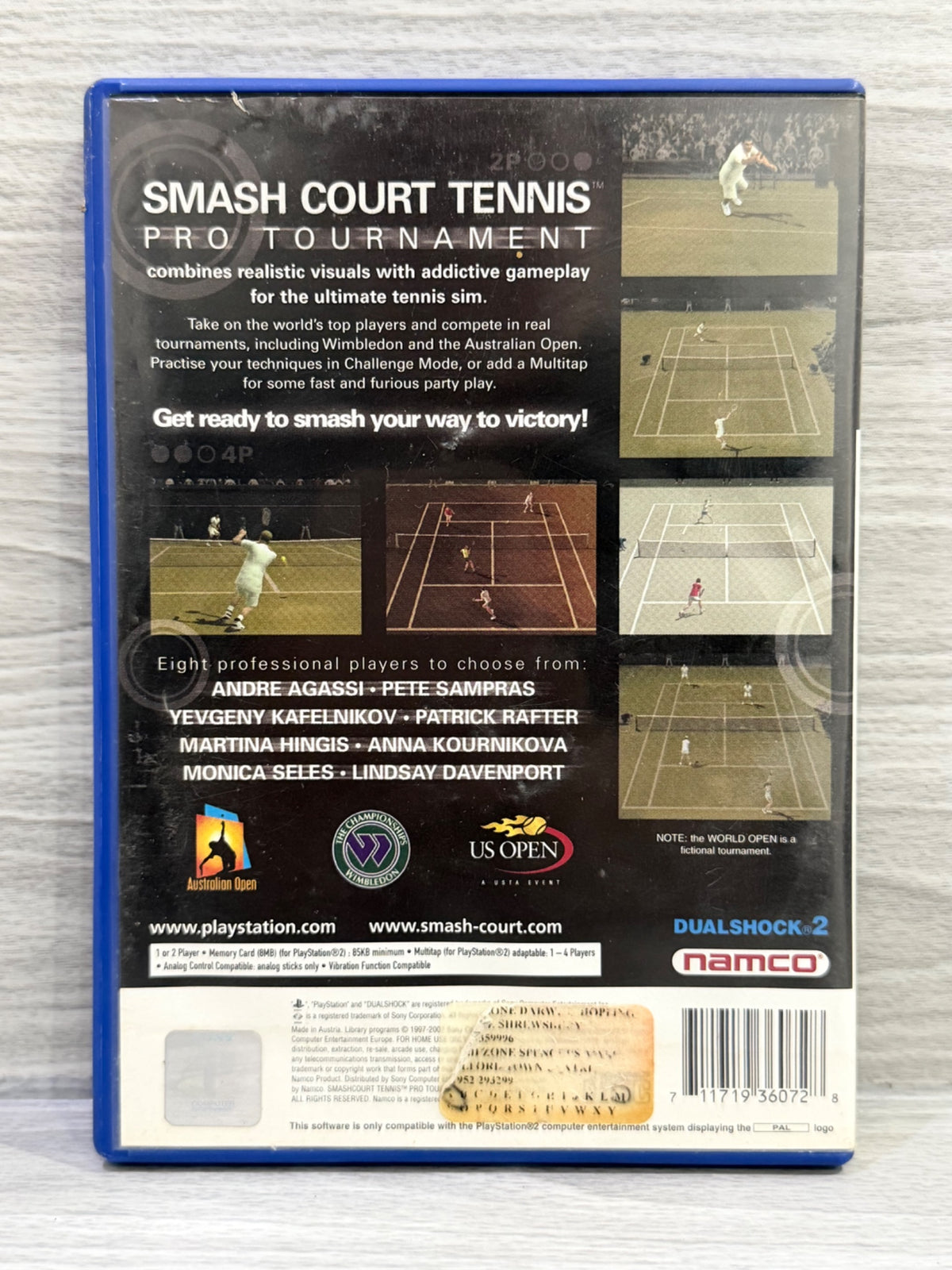 Smash Court Tennis Pro Tournament PS2 Complete With Manual PAL UK Tested Working