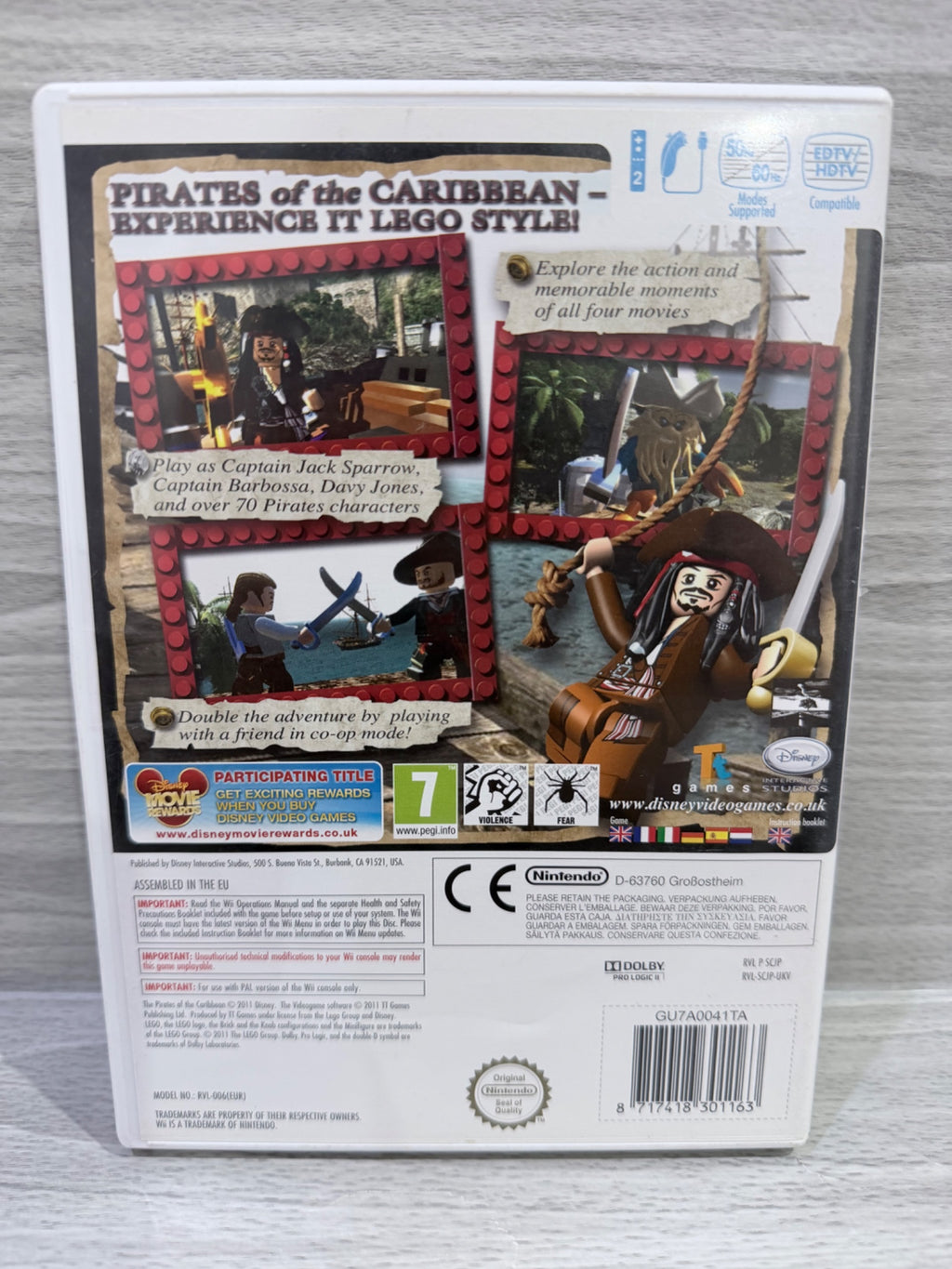 Lego Pirates Of The Caribbean Nintendo Wii Complete With Manual PAL UK Tested