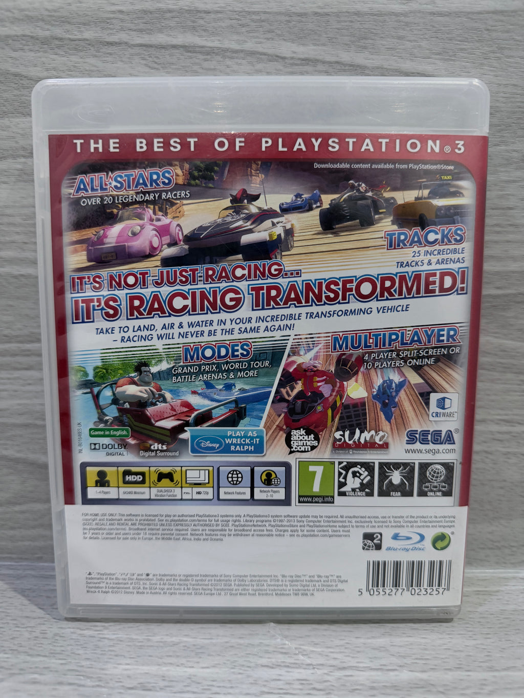 Sonic & All Stars Racing Transformed Essentials PS3 No Manual PAL UK Tested