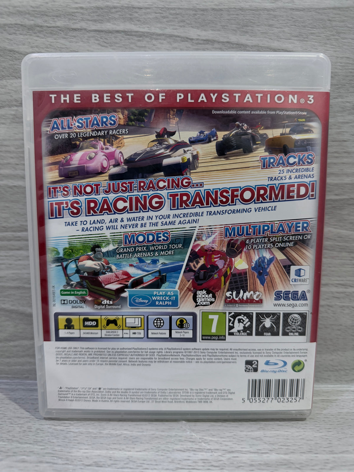 Sonic & All Stars Racing Transformed Essentials PS3 No Manual PAL UK Tested