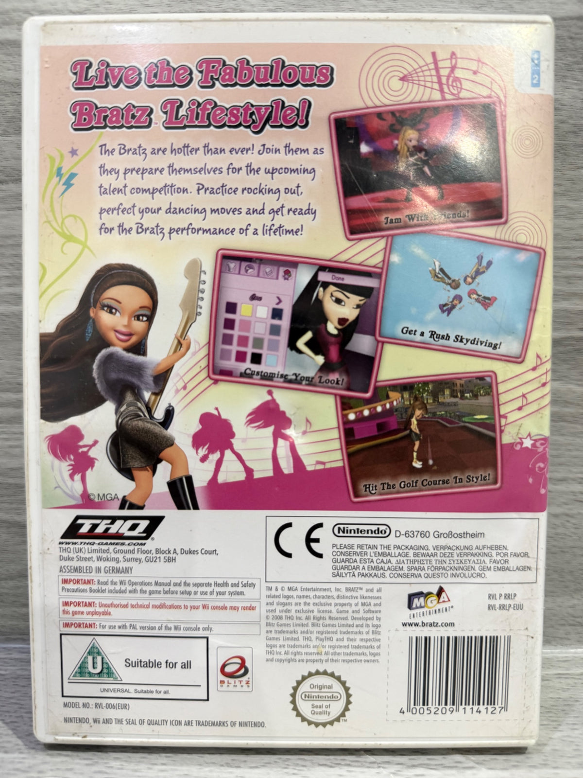 Bratz - Girlz Really Rock Nintendo Wii Complete With Manual PAL UK Tested