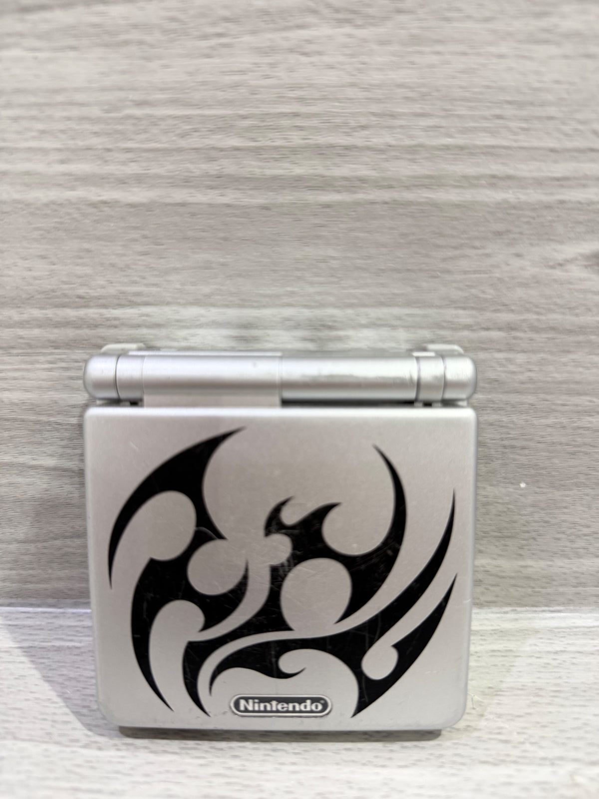 Nintendo Game Boy Advance SP Tribal Silver Handheld Console Unboxed Tested