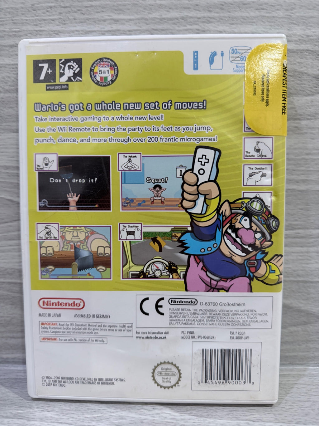 Wario Ware - Smooth Moves Nintendo Wii No Manual PAL UK Tested Working