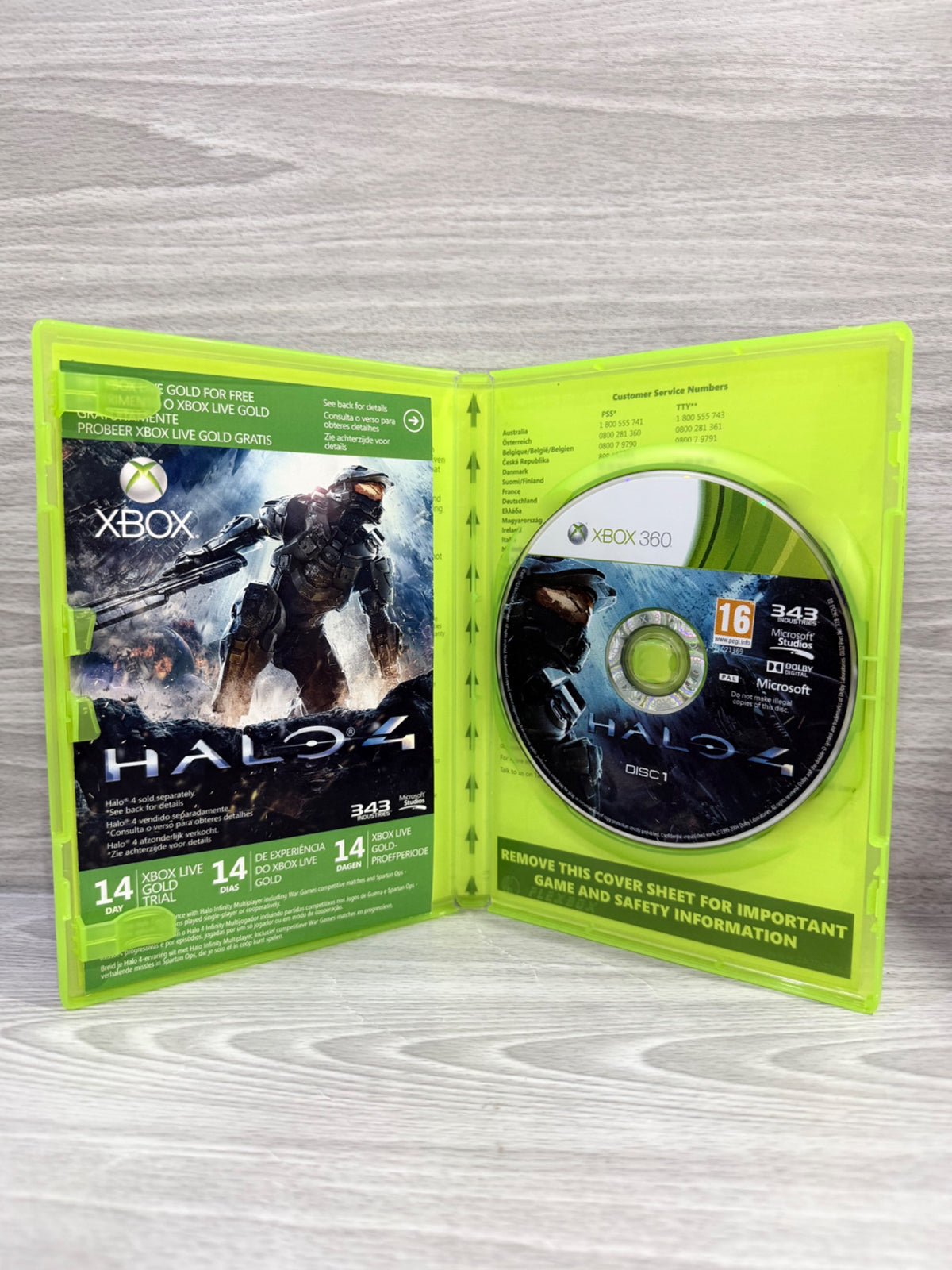 Halo 4 (2 Disc) Microsoft Xbox 360 No Manual PAL UK Tested Working